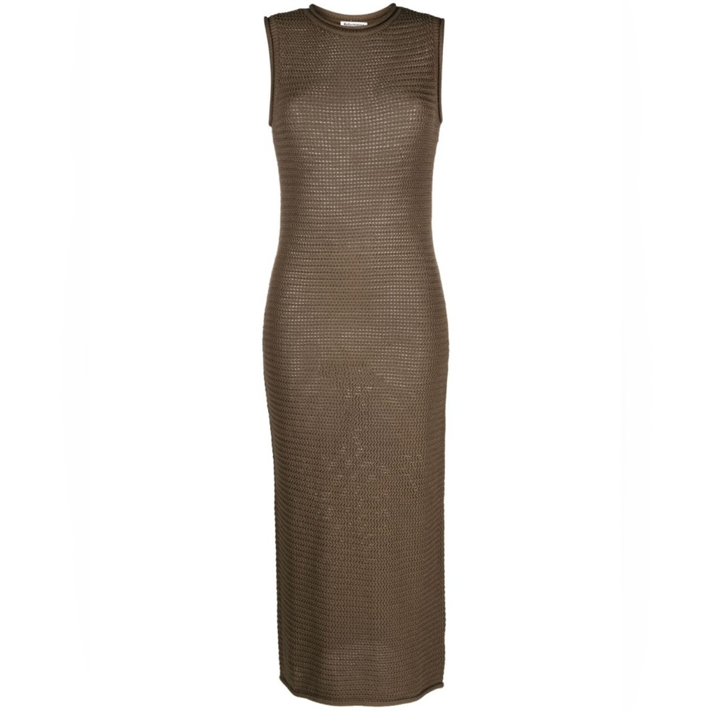 Reformation Brown Sleeveless Knit Dress